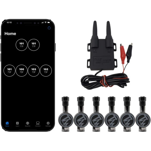 TireMinder Smart TPMS with 6 Flow Through Transmitters